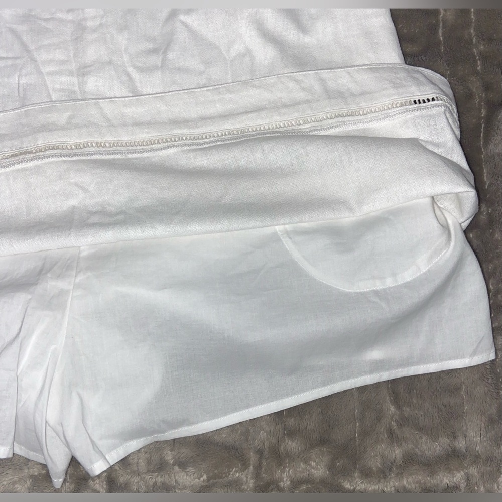 Abercrombie & Fitch White Linen Trapeze Skort Dress - Picture 5 of 6